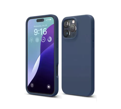 Apple iPhone 16 Pro Max Kılıf First Silikon - Lacivert