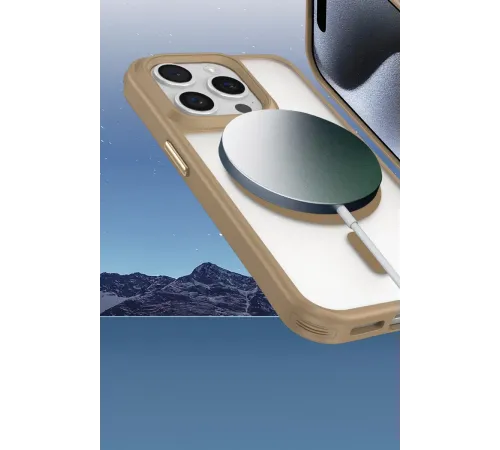 Apple iPhone 16 Pro Max Kılıf Enka Magsafe Silikon Kılıf - Titan Gri