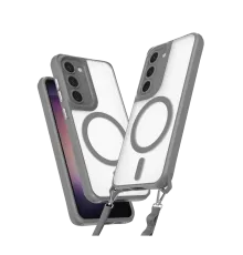 Samsung Galaxy S23 Kılıf Enka Magsafe Silikon Kılıf - Titan Gri