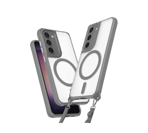 Samsung Galaxy S23 Kılıf Enka Magsafe Silikon Kılıf - Titan Gri
