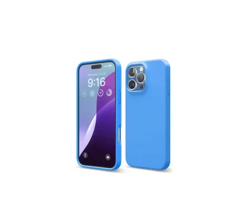 Apple iPhone 16 Pro Max Kılıf First Silikon - Mavi