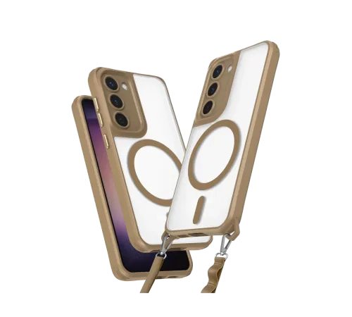 Samsung Galaxy S23 Plus Kılıf Enka Magsafe Silikon Kılıf - Desert