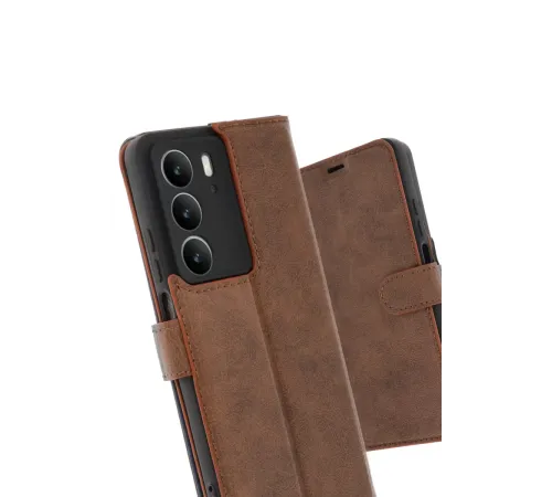 Realme C75 4G Trend S Plus Kapaklı Kılıf - Taba
