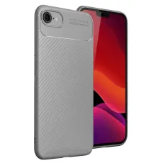 Apple iPhone 16E Kılıf Auto Focus Karbon Kapak - Gri