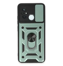 Xiaomi Redmi 12C Kılıf Pars Lens Yüzüklü Silikon - Yeşil