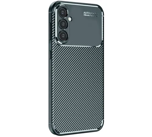 Samsung Galaxy S24 FE Kılıf Auto Focus Karbon Kapak - Koyu Yeşil