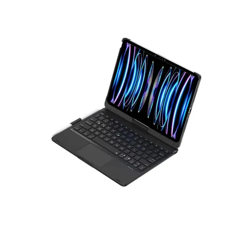 Apple iPad Pro 11 (2024) F11 ATS Kılıf Magic Dönen Klavyeli Tablet Kılıf - Siyah