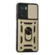 Xiaomi Poco F3 Kılıf Pars Lens Yüzüklü Silikon - Gold