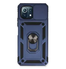 Xiaomi Mİ 11 Lite Kılıf Pars Lens Yüzüklü Silikon - Lacivert