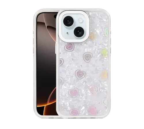 Apple iPhone 14 Lumi Desenli Kapak - Beyaz