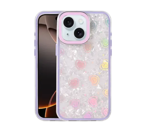 Apple iPhone 14 Lumi Desenli Kapak - Mor