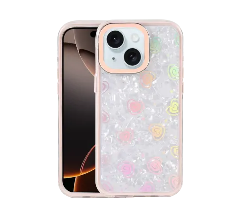 Apple iPhone 14 Lumi Desenli Kapak - Pembe