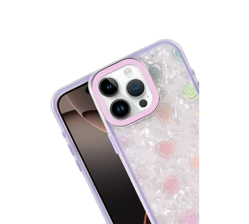 Apple iPhone 14 Pro Max Lumi Desenli Kapak - Mor