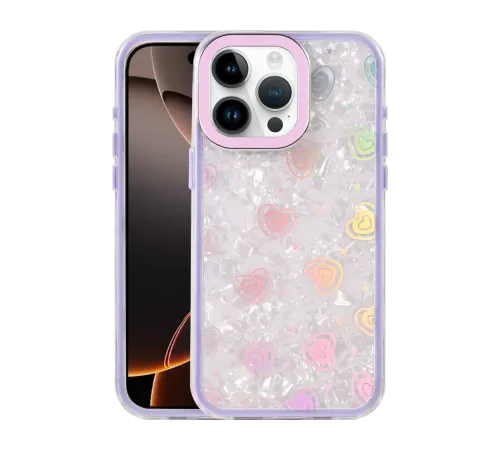 Apple iPhone 14 Pro Max Lumi Desenli Kapak - Mor