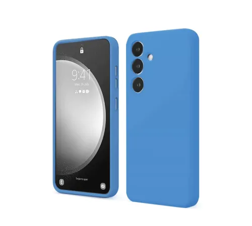 Samsung Galaxy S24 FE Kılıf First Silikon - Mavi