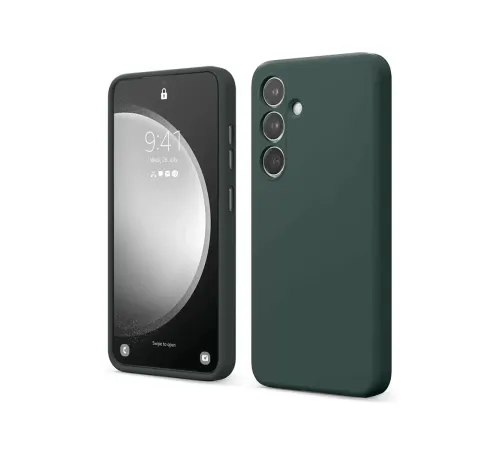Samsung Galaxy S24 FE Kılıf First Silikon - Koyu Yeşil