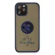 Apple iPhone 12 Pro Max Kılıf Montreal Yüzüklü Silikon Kapak - Lacivert