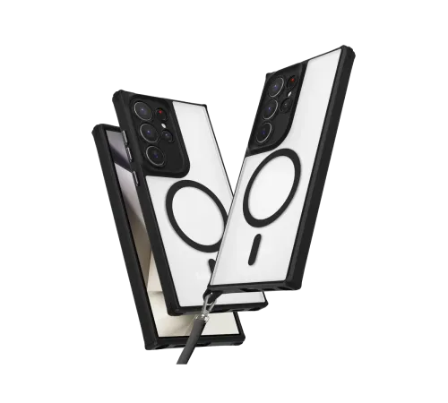 Samsung Galaxy S25 Ultra Kılıf Enka Magsafe Silikon Kılıf - Siyah