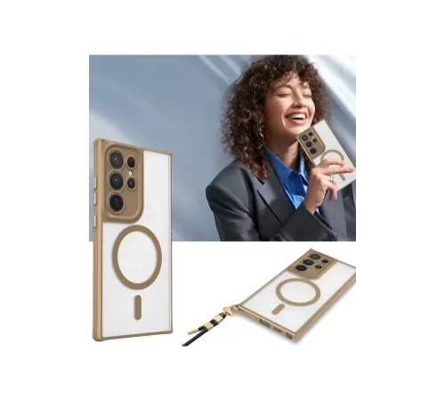 Samsung Galaxy S25 Ultra Kılıf Enka Magsafe Silikon Kılıf - Şeffaf