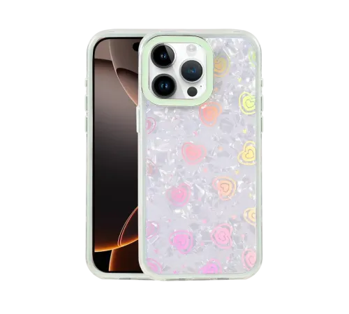 Apple iPhone 15 Pro Max Lumi Desenli Kapak - Yeşil