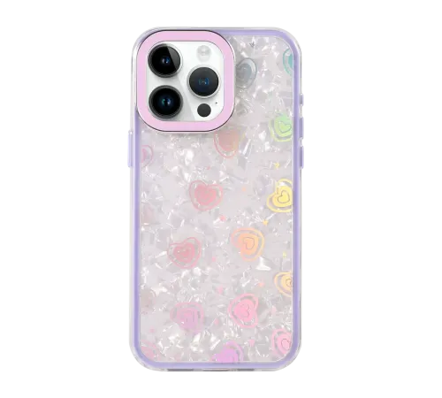 Apple iPhone 15 Pro Max Lumi Desenli Kapak - Mor