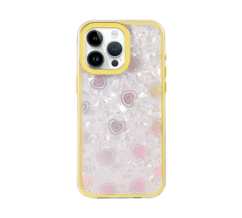 Apple iPhone 15 Pro Max Lumi Desenli Kapak - Sarı