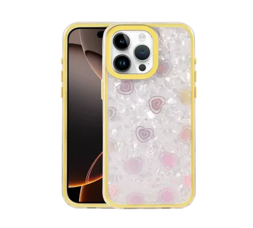Apple iPhone 15 Pro Max Lumi Desenli Kapak - Sarı