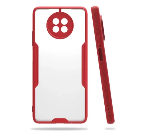 Xiaomi Mi 10T Lite Kılıf Platin Silikon - Kırmızı