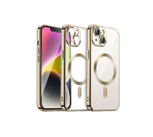 Apple iPhone 15 Kılıf Kross Magneticsafe Kapak - Gold