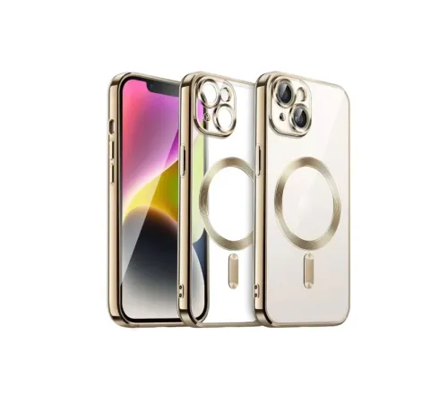 Apple iPhone 15 Kılıf Kross Magneticsafe Kapak - Gold