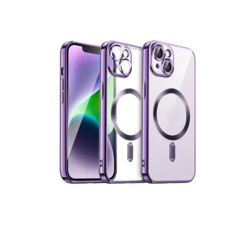 Apple iPhone 15 Kılıf Kross Magneticsafe Kapak - Mor