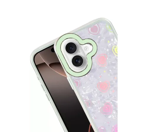 Apple iPhone 16 Lumi Desenli Kapak - Yeşil