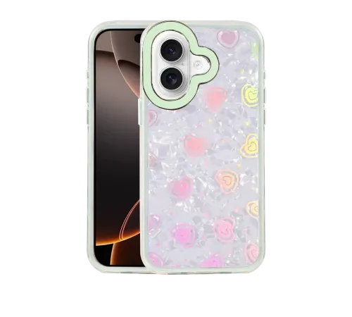 Apple iPhone 16 Lumi Desenli Kapak - Yeşil