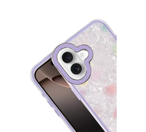 Apple iPhone 16 Lumi Desenli Kapak - Mor