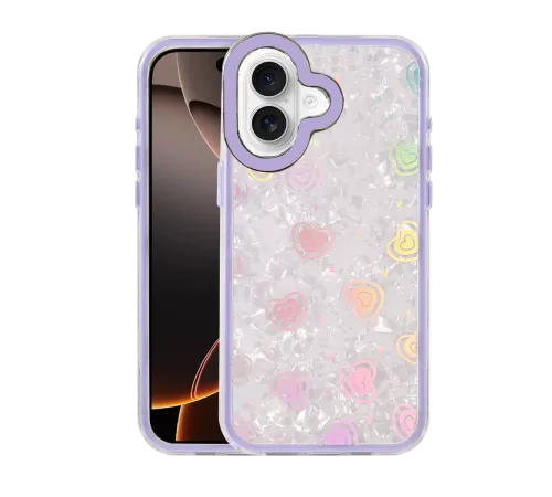 Apple iPhone 16 Lumi Desenli Kapak - Mor