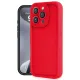 Apple iPhone 16 Pro Kılıf Viera Silikon - Kırmızı