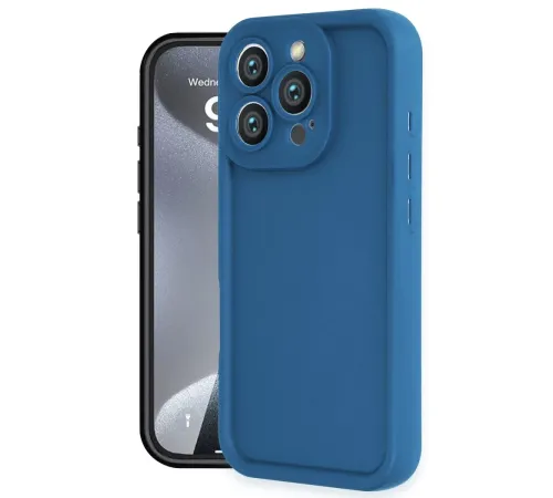 Apple iPhone 16 Pro Kılıf Viera Silikon - Mavi