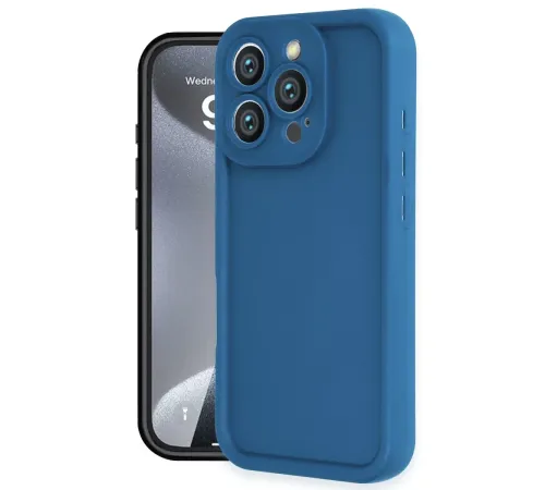 Apple iPhone 16 Pro Kılıf Viera Silikon - Mavi