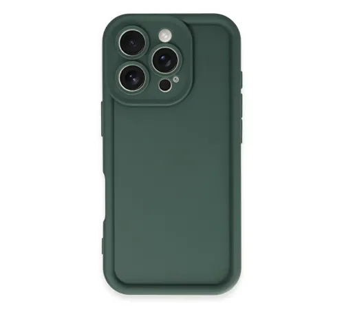 Apple iPhone 16 Pro Kılıf Viera Silikon - Koyu Yeşil