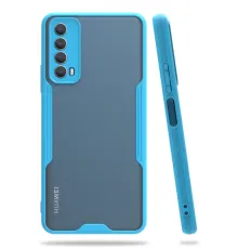 Huawei P Smart 2021 Kılıf Platin Silikon - Mavi