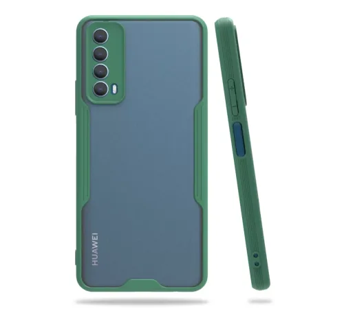 Huawei P Smart 2021 Kılıf Platin Silikon - Yeşil