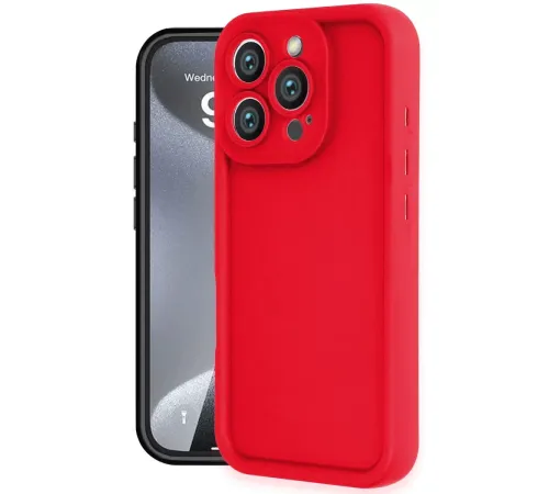 Apple iPhone 16 Pro Max Kılıf Viera Silikon - Kırmızı
