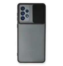 Samsung Galaxy A73 5G Kılıf Palm Buzlu Kamera Sürgülü Silikon - Siyah