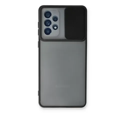 Samsung Galaxy A73 5G Kılıf Palm Buzlu Kamera Sürgülü Silikon - Siyah