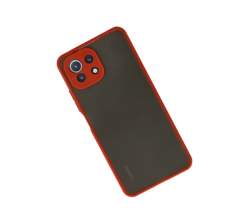 Xiaomi Mİ 11 Lite Kılıf Montreal Silikon Kapak - Kırmızı
