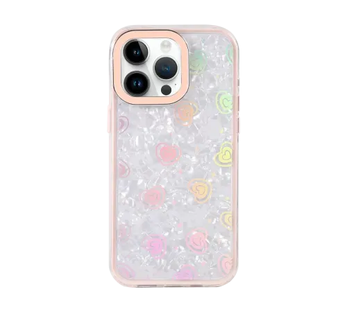 Apple iPhone 16 Pro Max Lumi Desenli Kapak - Pembe