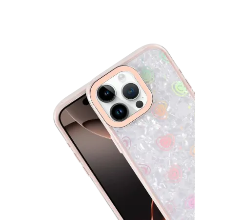 Apple iPhone 16 Pro Max Lumi Desenli Kapak - Pembe