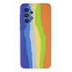 Samsung Galaxy A73 5G Kılıf Ebruli Lansman Silikon - Mavi-Turuncu