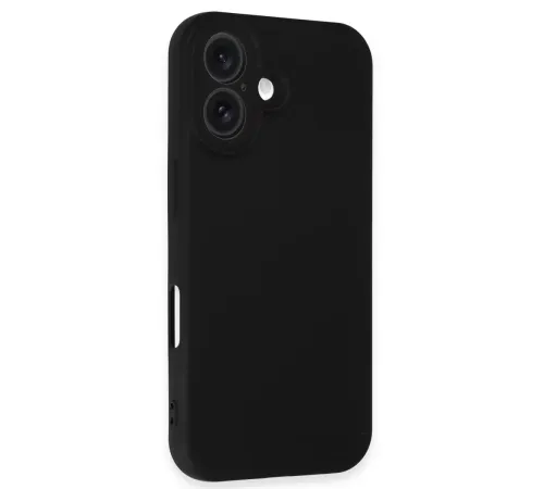 Apple iPhone 16 Plus Kılıf Nano içi Kadife Silikon - Siyah