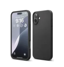 Apple iPhone 16 Plus Kılıf Nano içi Kadife Silikon - Siyah